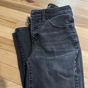 Dark Grey High Rise Cropped Skinny Jeans from Universal Thread